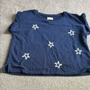 Lou & Grey Blue and White Star Tee Short Sleeve